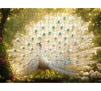 Paon forêt Puzzle 2000 Pièces pour Adultes, Format 99 x 70 cm, Challenge Casse-Tête de Famille, Loisirs Créatifs et Relaxation, Pièces Robustes avec Lettres au Dos, Décor Murale Salon f0-581