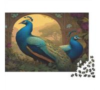 Paon in Front of The Arch |Feuilles denses et Ciel doré| Puzzles Amusants en Famille 1000pcs (75x50cm) Adultes