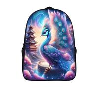 paon mode sac à dos décontracté cool imperméable école sacs 2 compartiment pour adolescent et adulte art fantastique 3d imprimé sac à dos d'école-16,garçons filles pour l'école,voyages et affaires