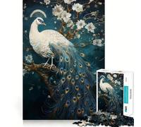 Paon Mythique Puzzle 1000 pièces pour Adultes Jeu de réflexion Anti-anxiété Bords précis Cadeau attentionné (38x52cm)