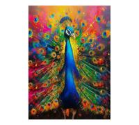 Paon Plume Couleur 1000pcs Mini Puzzle pour Adultes Difficile | 38x26cm Carton Décor De Salon Coupe Précise Cadeau D'anniversaire Relaxation