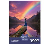 Paon Puzzle 1000 Pièces Intermédiaire Adolescents Jeu Stratégique Oiseau Pensée Logique Cadeau Original 70x50cm/1000pcs