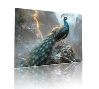 Paon Puzzle Adulte 80 pièces Educa Puzzles Classiques Impossible Animal Je m'emmerdais Qualité Supérieure Mystery Challenge, Toy avec Inclure Colle, pour Adultes et Enfants Jeu éducatif 15x20cm t-389