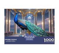 Paon Puzzles De 1000 Pièces pour Adultes Animaux Classiques Jeu Éducatif Défi Jouet, Art Adultes Enfants 38x26cm/1000pcs