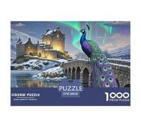Paon Puzzles De 1000 Pièces pour Toute La Famille Animaux Classiques pour Jeux Et Activités Familiales Stimulantes, Art Adultes Enfants 38x26cm/1000pcs