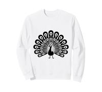 Paon Silhouette Art Nature Oiseau Exotique Sweatshirt