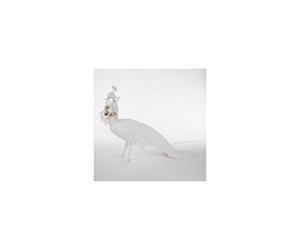 Paon Table/ Lampadaire Blanc