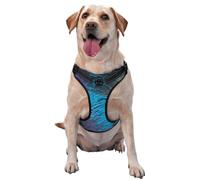 Paon Violet et Bleu Sarcelle,Harnais pour Animaux de Compagnie, Harnais réfléchissant réglable pour Chien,XL