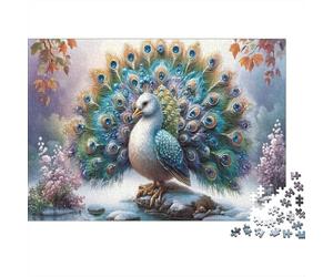 PaonPuzzle DIY 1000 Pièces en Papier Recyclé sur Un Rocher enneigé pour Adultes Anti-Stress Loisirs Créatifs Qualité Premium 52x38cm/1000pcs