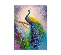 Paons colorés et Magnifiques，Puzzle intéressant Puzzle Adulte 1000 pièces - Puzzle Animal en Bois（75x50cm）-E3