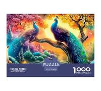 Paons dans la Forêt de la Fantaisie Puzzle Adulte 1000 Défis (Niveau Avancé) L'Excellence du Challenge Éducatif - Le Cadeau Parfait pour Les Adultes Et Les Jeunes À Partir De 14 Ans 70x50cm/1000pcs