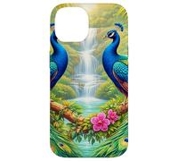 Paons tropicaux Cascades Paradis de la Jungle Coque pour iPhone 14