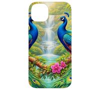 Paons tropicaux Cascades Paradis de la Jungle Coque pour iPhone 14 Plus