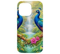Paons tropicaux Cascades Paradis de la Jungle Coque pour iPhone 14 Pro Max