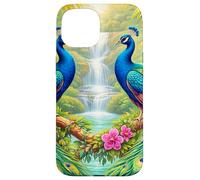 Paons tropicaux Cascades Paradis de la Jungle Coque pour iPhone 15