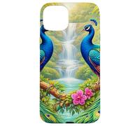 Paons tropicaux Cascades Paradis de la Jungle Coque pour iPhone 15 Plus