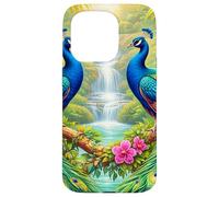 Paons tropicaux Cascades Paradis de la Jungle Coque pour iPhone 15 Pro