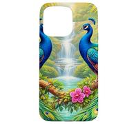 Paons tropicaux Cascades Paradis de la Jungle Coque pour iPhone 15 Pro Max