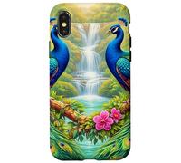 Paons tropicaux Cascades Paradis de la Jungle Coque pour iPhone X/XS