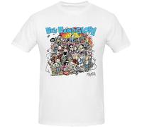 paosijie New Found Glory Mania Graphic T Shirts for Men Crew Neck White M
