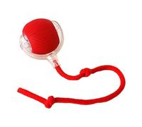 PAOUWJXNC Les Animaux de Compagnie rêve Une Balle roulante Active avec Queue pour Les Chiens | Chats (Rouge)