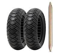 PaoWin 2x Pneus pour E-scooter 10x3.0 255x80 (80/65-6) Pneus de rechange en caoutchouc plein pour trottinette électrique Pour Zero 10X / Kaabo Wolf Warrior X/Mantis 10, avant et arrière avec 1 outil