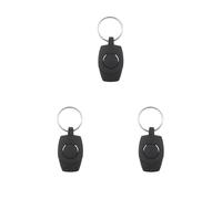 Paowsietiviity Boucle de sangle en plastique pour sac à dos, porte-clés, crochet de suspension pour ceinture de 15 mm en plein air, Lot de 3 (noir), 42x25mm