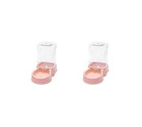 Paowsietiviity Distributeur d'eau automatique pour chiot - Lot de 2 - Rose