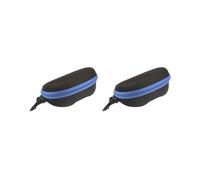 Paowsietiviity Étui de rangement pour lunettes de soleil - Sac de sécurité - Résistant aux chocs - Étanche - Pour hommes, femmes, adultes et adolescents - Noir, Lot de 2 (bleu), as description