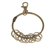 Paowsietiviity Grand anneau rond en bronze pour porte-clés 73 mm Cadeau, bronze, taille unique