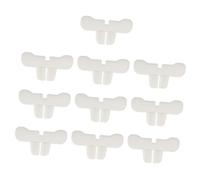 Paowsietiviity Lot de 10 fausses dents de lapin blanches amusantes, blanc, taille unique