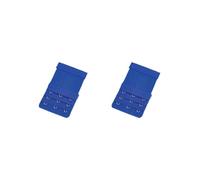 Paowsietiviity Lot de 2 sangles d'extension extenseurs de soutien-gorge respirants à 3 rangées et 3 crochets brassière bande allongée gadgets lingerie sous-vêtements bleu roi