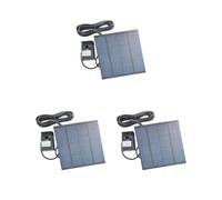 Paowsietiviity Lot de 3 pompes à eau solaires avec 4 buses pour fontaine d'extérieur pour bain d'oiseaux, jardin