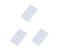 Paowsietiviity - Lot de 3 rallonges de soutien-gorge - Boucle - 3 rangées - 3 crochets - Accessoires - Clips - Bande arrière - Remplacement - Pour sous-vêtements intimes - Blanc