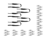 Paowsietiviity Lot de 5 cordons de fixation en néoprène pour lunettes de soleil Noir, Lot de 10 (noir), Approx.410x20x2.5mm(LxWxT)