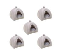 Paowsietiviity Lot de 5 niches portables pour chat d'intérieur - Chaudes pour l'hiver - Taille S - Gris