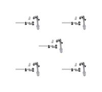Paowsietiviity Lot de 5 tuyaux d'évacuation pour aquarium Gris S
