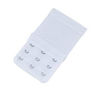 Paowsietiviity Sangle d'extension pour soutien-gorge, boucle d'extension à 3 rangées, 3 crochets, accessoires à clips, bande arrière de remplacement pour sous-vêtements intimes, blanc, blanc, as
