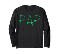 Pap Irish Father St Patrick Day Grandpa Dad Green Men Bruh Manche Longue