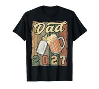 Papa 2027 Vintage Biberon Et Chope Futur Pere T-Shirt