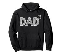Papa 3 Papa Cubed Father of Three Kids Humour Sweat à Capuche