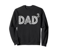 Papa 3 Papa Cubed Father of Three Kids Humour Sweatshirt