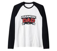Papa ambulancier Proud EMT Père Technicien médical d'urgence Manche Raglan