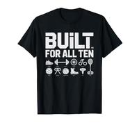 Papa Athlete Decathlonien Dix Epreuves D Athletisme Identite T-Shirt