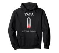 Papa Batterie Faible Epuisement Parental Humour Homme Sweat à Capuche