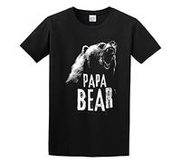 Papa Bear Best Dad Fathers Day Men Adult Short Sleeve Black XL