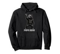 Papa Bear Grizzly Ours Rock Gesture Coolest Daddy Grizzly Ours Sweat à Capuche