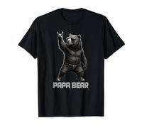 Papa Bear Grizzly Ours Rock Gesture Coolest Daddy Grizzly Ours T-Shirt