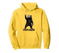 Papa Bear Grizzly Ours Rock Gesture Patriotic Daddy Grizzly Ours Sweat à Capuche