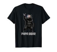 Papa Bear Grizzly Ours Rock Gesture Patriotic Daddy Grizzly Ours T-Shirt